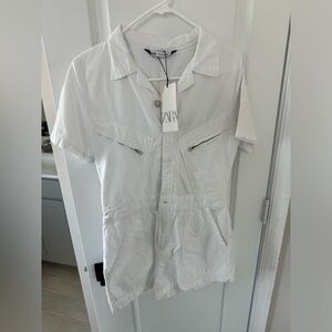 White Zara romper. Brand new never worn with tags